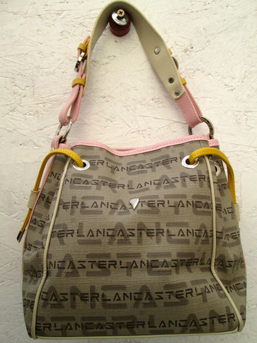 Canvas leder handtasche - &,